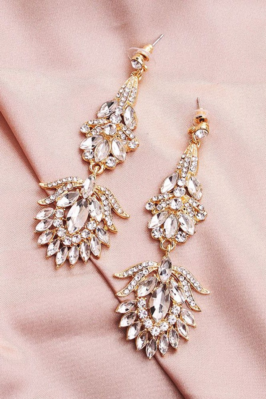 Homrain Simple Rhinestone Bridal Earrings | Bridal Accessories