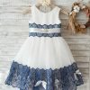 Homrain Navy Flower Girl Dress With Bowknot | Flower Girl Dresses