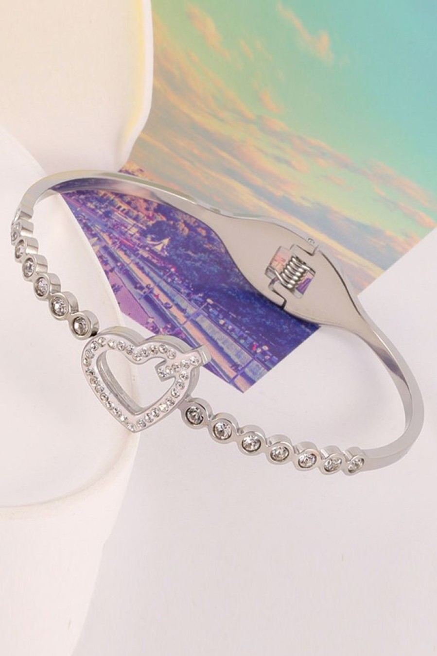 Homrain Titanium Steel Heart Brick Bracelet | Bridal Accessories