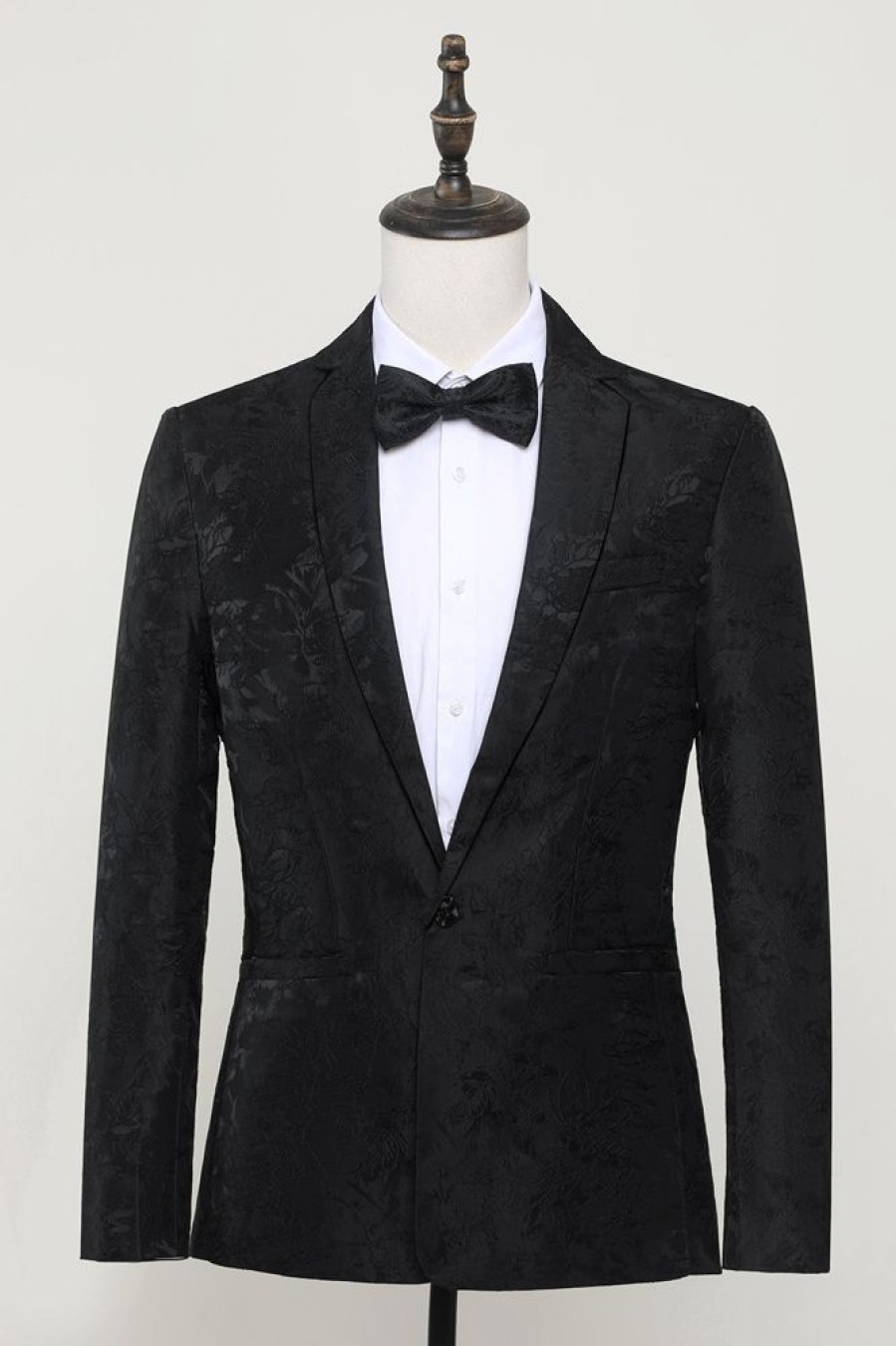 Homrain Jacquard Satin Notched Lapel Men'S Blazer | Wedding Suits