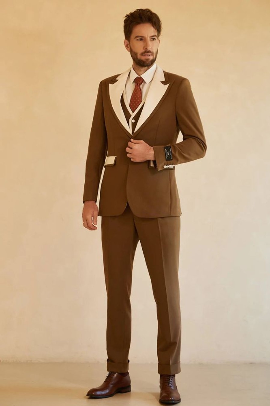 Homrain Peak Lapel Single Button Men'S Wedding Suits | Wedding Suits