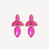 Homrain Geometric Clear Rhinestone Sparkling Earrings | Bridal Accessories