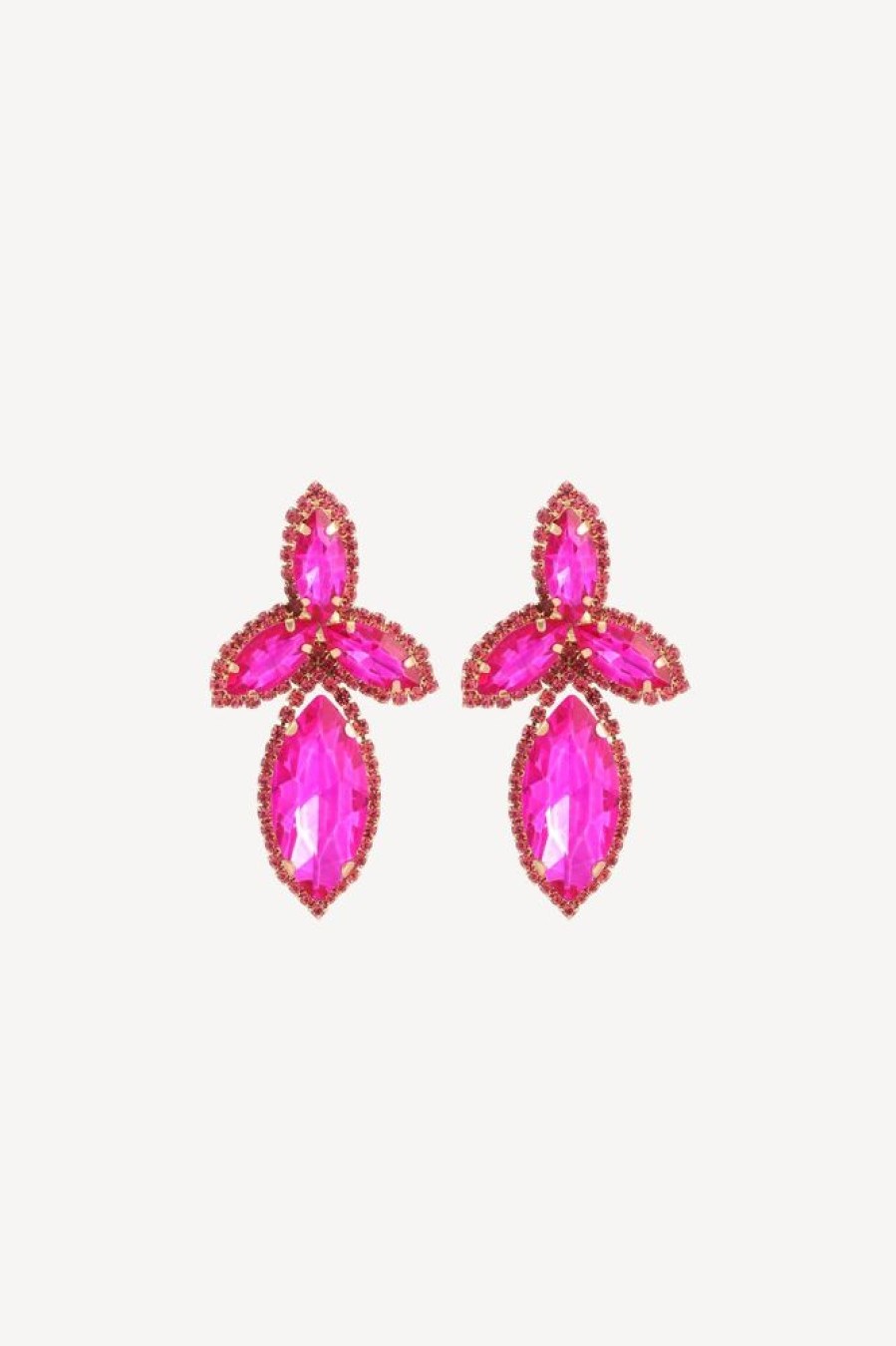 Homrain Geometric Clear Rhinestone Sparkling Earrings | Bridal Accessories