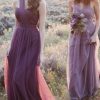 Homrain A-Line Covertible Pleated Tulle Long Bridesmaid Dress | Bridesmaid Dresses 2024