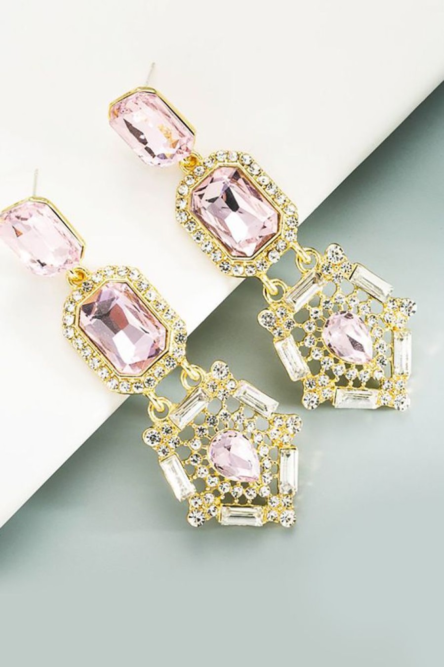 Homrain Rhinestones Beaded Earrings | Earrings