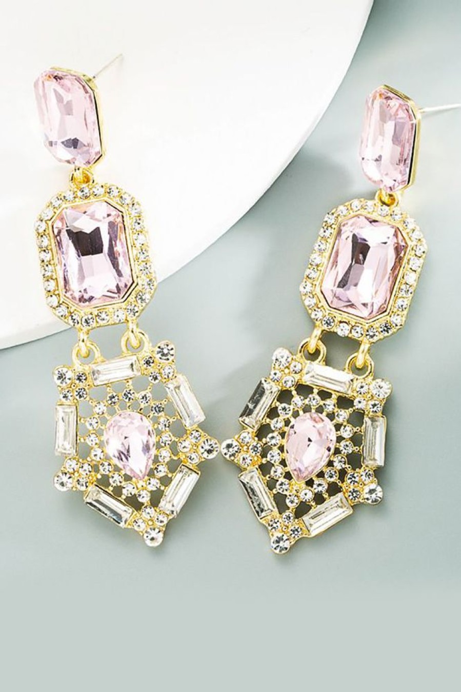 Homrain Rhinestones Beaded Earrings | Earrings