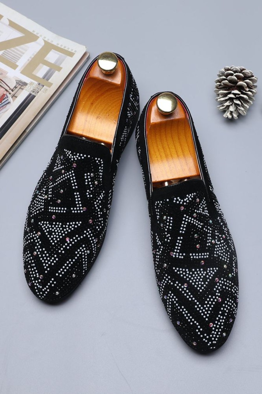 Homrain Beaded Slip-On Party Men'S Shoes | Men'S Shoes