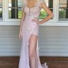 Homrain Lavender Appliques Mermaid Prom Dress With Feathers | Purple Prom Dresses