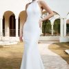 Homrain Mermaid Halter Open Back Wedding Dress | Mermaid Wedding Dresses