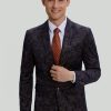 Homrain Jacquard Satin Notched Lapel Men'S Blazer | Wedding Suits