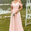 Homrain Off Shoulder Bridesmaid Dress | Boho Bridesmaid Dresses