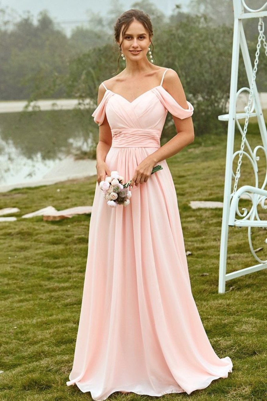 Homrain Off Shoulder Bridesmaid Dress | Boho Bridesmaid Dresses