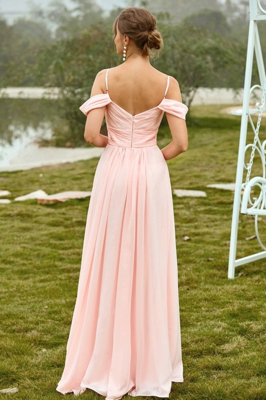 Homrain Off Shoulder Bridesmaid Dress | Boho Bridesmaid Dresses