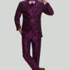 Homrain Floral Jacquard 3 Piece Men'S Prom Suits | Homecoming Suits