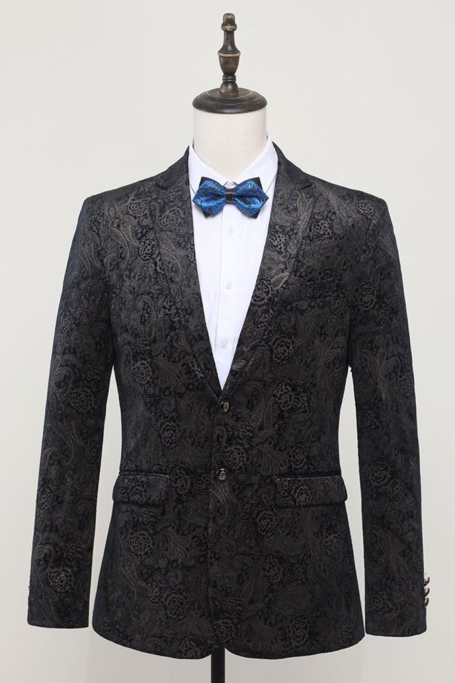 Homrain Jacquard Satin Notched Lapel Men'S Blazer | Prom Suits