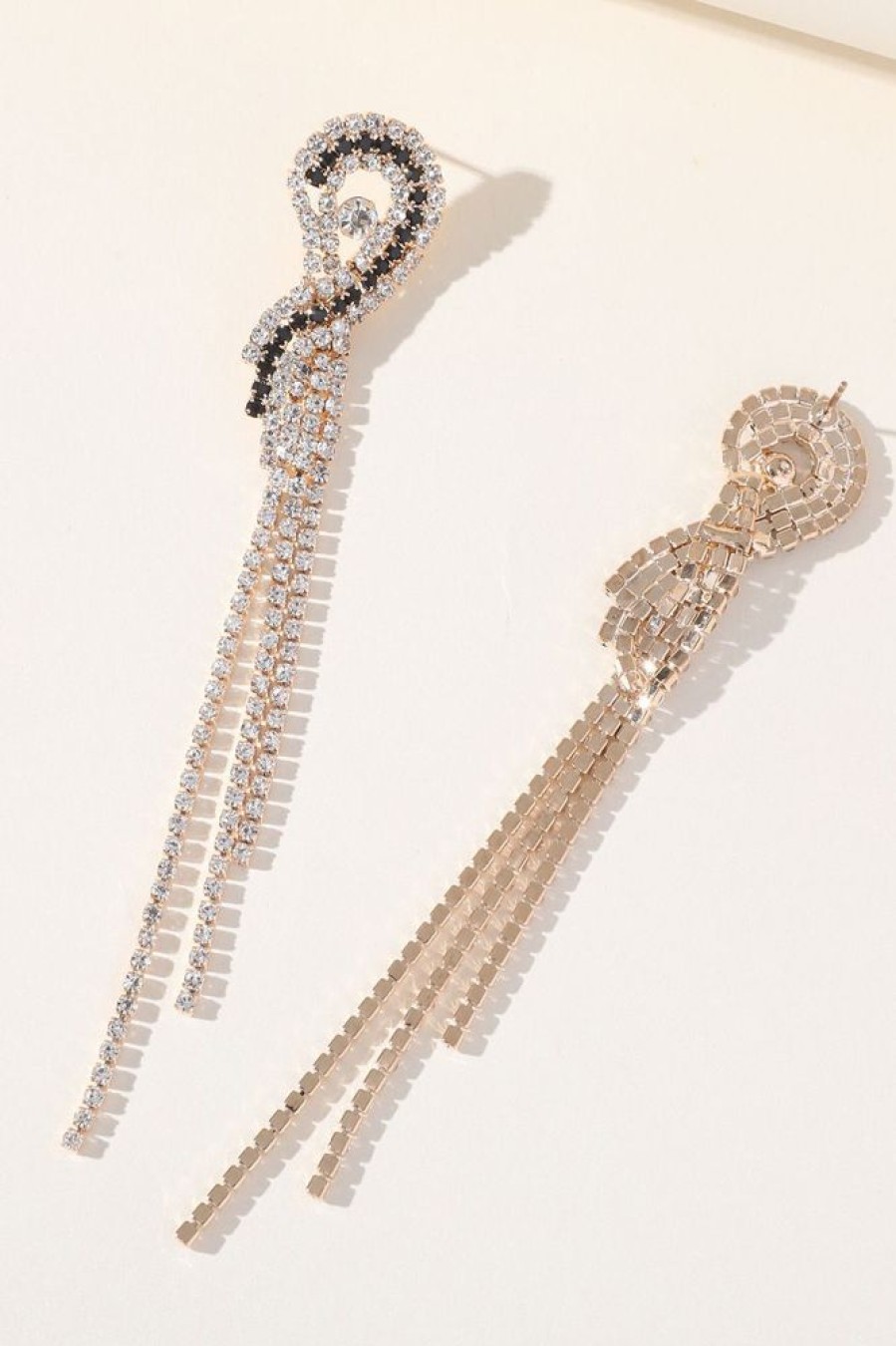 Homrain Rhinestones Sparkly Long Tassel Earrings | Earrings