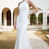 Homrain Mermaid Halter Open Back Wedding Dress | Simple Wedding Dresses