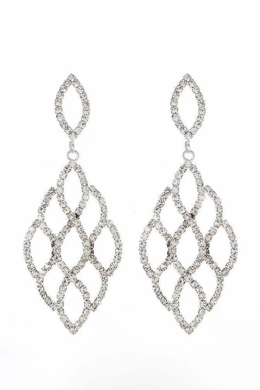 Homrain Cut Out Rhinestones Earrings | Earrings