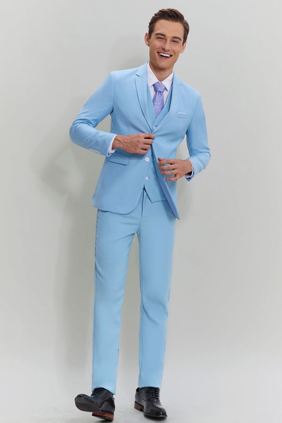 Homrain 3 Piece Notched Lapel Homecoming And Prom Suits | Homecoming Suits