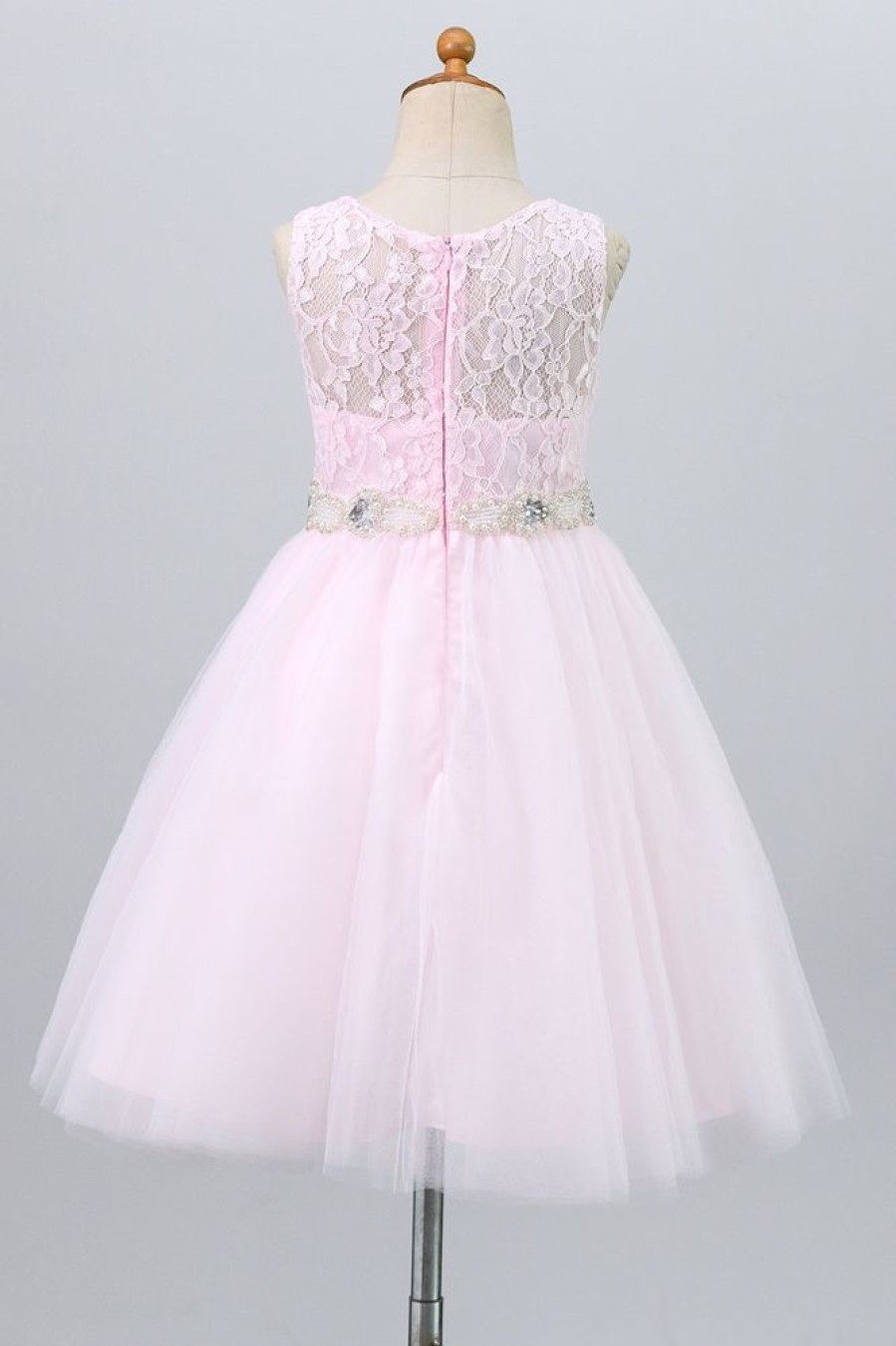 Homrain Lace Pink Flower Girl Dress With Beaded | Flower Girl Dresses