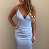 Homrain Simple Halter Mermaid Long Backless Prom Dress | Blue Prom Dresses