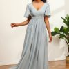 Homrain V-Neck Chiffon A-Line Bridesmaid Dress | Bridesmaid Dresses