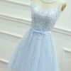 Homrain Round Neck A Line Homecoming Dress | Blue Hoco Dresses