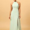 Homrain A Line Halter Long Bridesmaid Dress With Open Back | Bridesmaid Dresses 2024