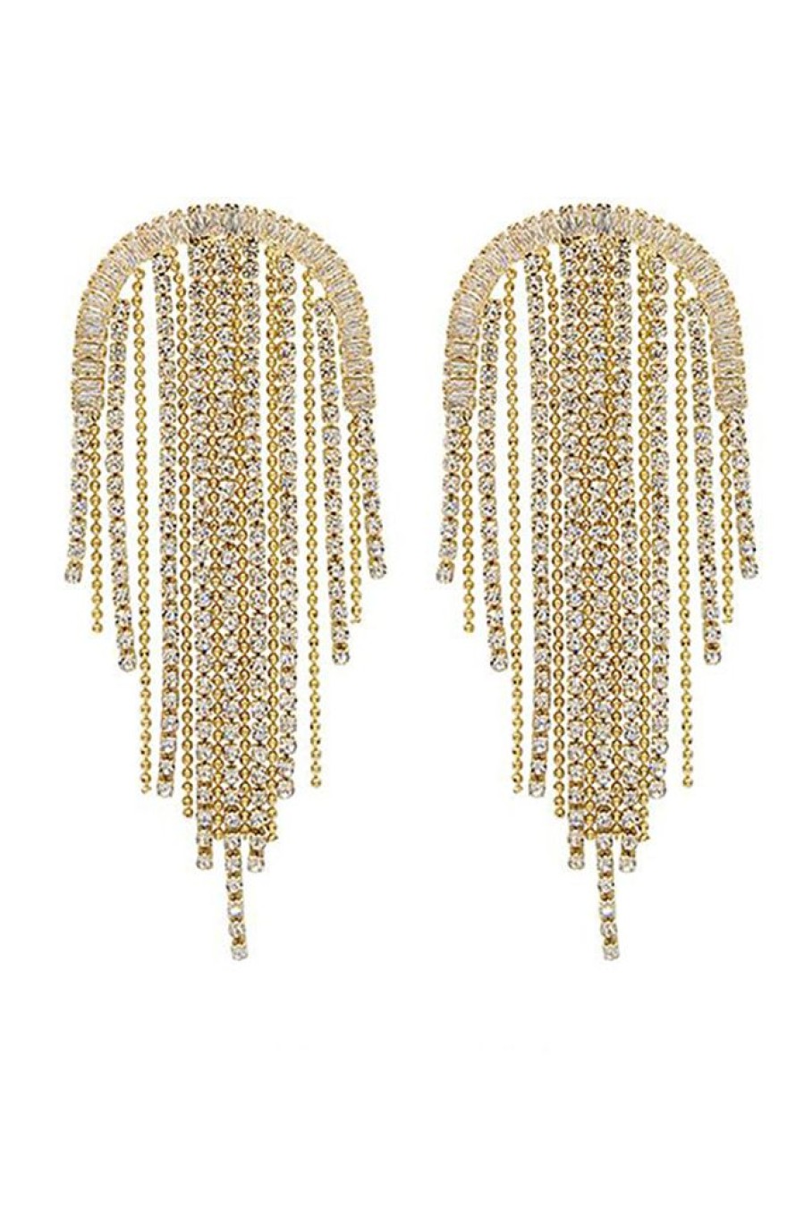 Homrain Tassel Rhinestones Earrings | Earrings