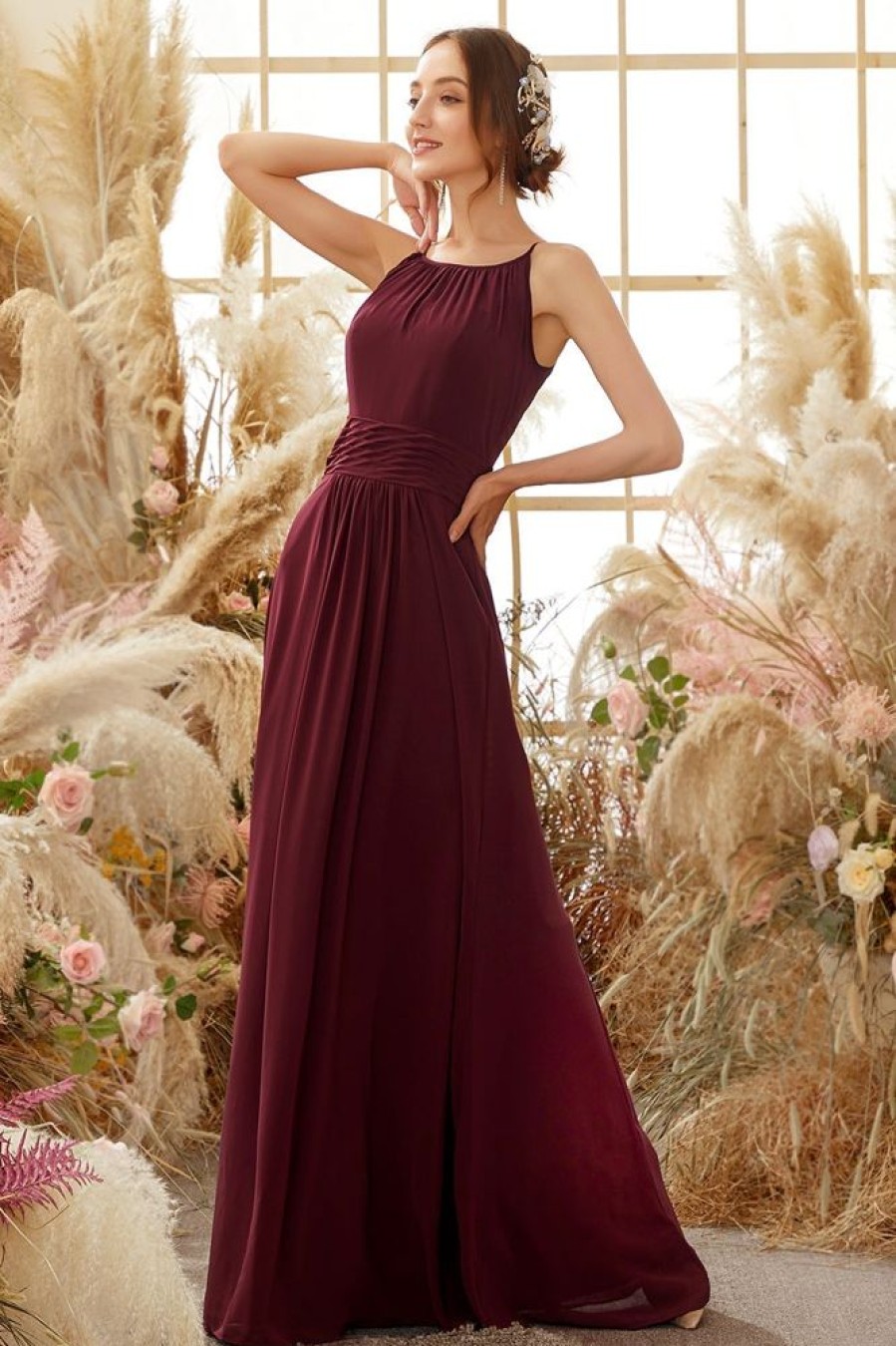 Homrain Elegant Chiffon Bridesmaid Dress | Boho Bridesmaid Dresses