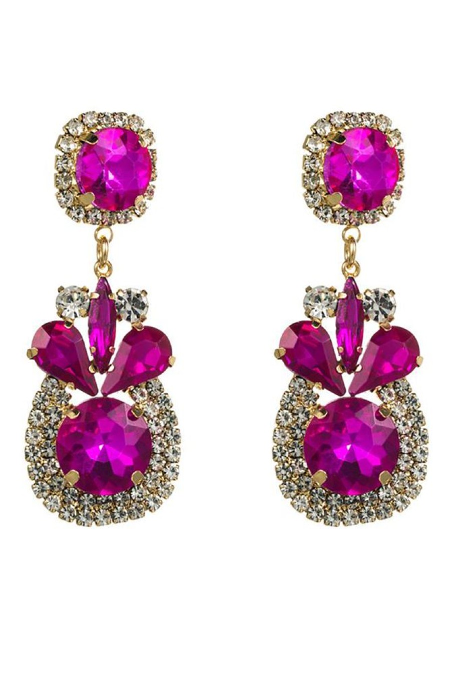 Homrain Rhinestones Beaded Earrings | Earrings