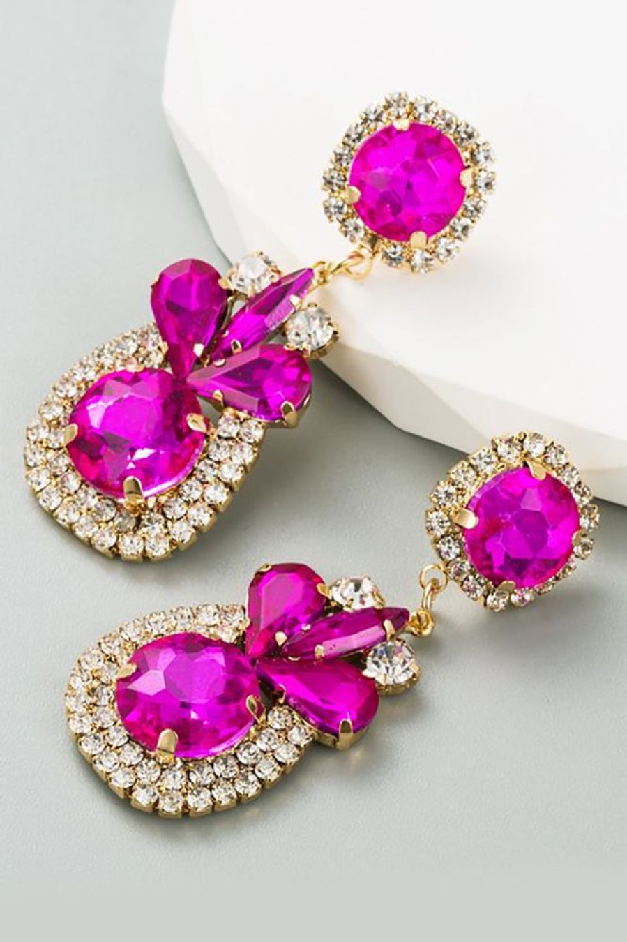 Homrain Rhinestones Beaded Earrings | Earrings