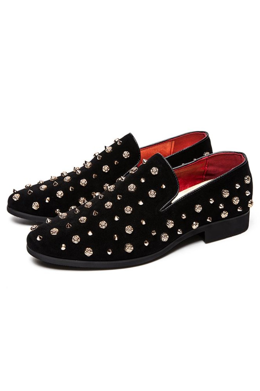 Homrain Men'S Leather Casual Shoes With Studs | Men'S Shoes