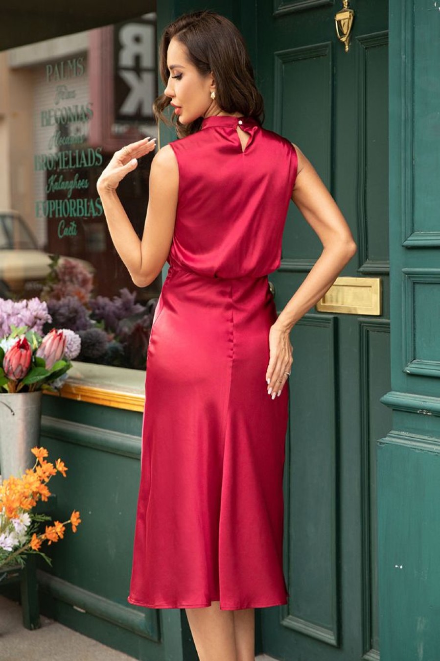 Homrain Slim High Neck Tight Homecoming Dress | Bridesmaid Dress Under 100