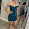 Homrain Sparkly Fringed Sequins Tight Short Homecoming Dress | Green Hoco Dresses