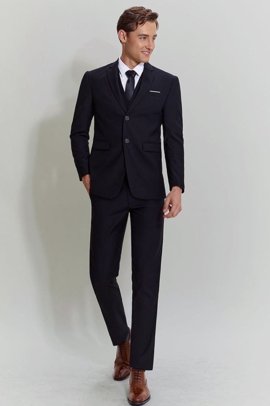 Homrain Three Piece Suit For Men With Notched Lapel | Men'S Suits & Tuxedos