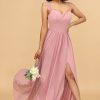 Homrain Long Chiffon Bridesmaid Dress With Lace | Boho Bridesmaid Dresses