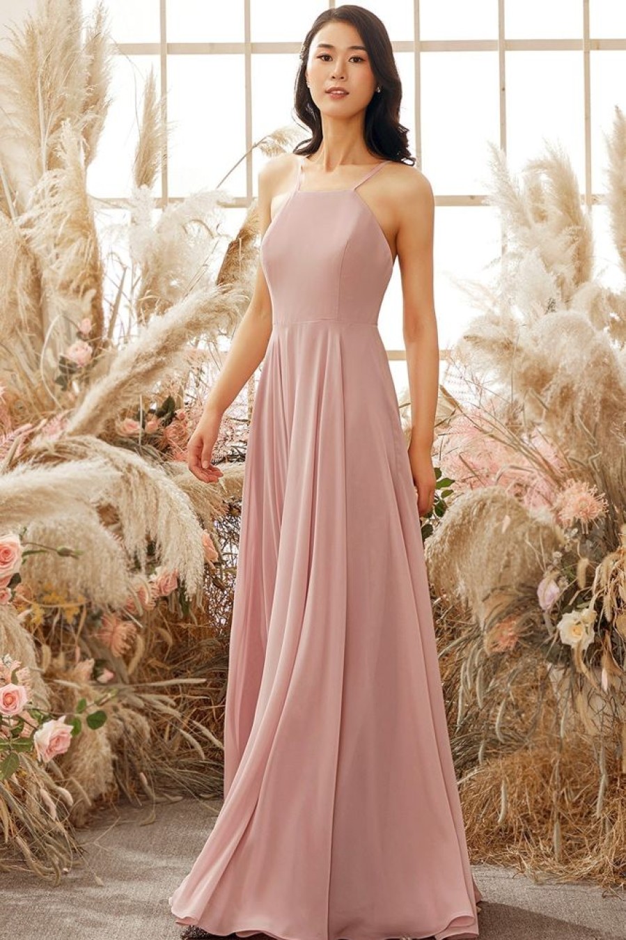 Homrain Dusty Chiffon Bridesmaid Dress | Bridesmaid Dress Under 100