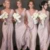 Homrain Fitted Spandex Draped Long Bridesmaid Dress | Boho Bridesmaid Dresses