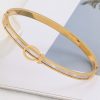 Homrain Titanium Steel Gold Plated Belt Buckle Bracelet | Bracelets