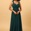 Homrain Chiffon Bridesmaid Dress With Ruffles | Boho Bridesmaid Dresses