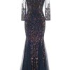 Homrain Sequin Long Sleeves Mother Of Bride Dress | Mother Of The Bride Dresses