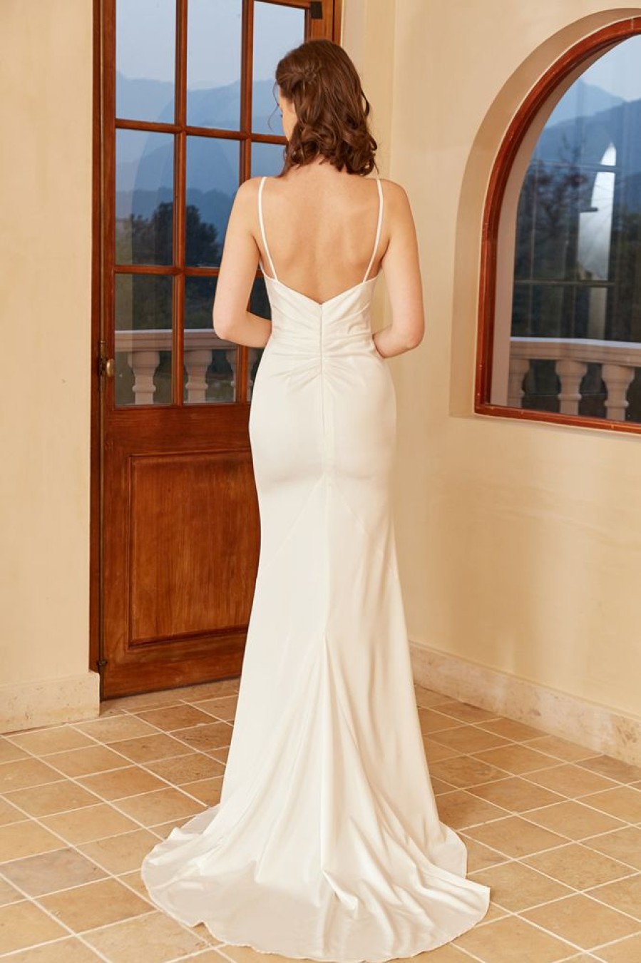 Homrain Spaghetti Straps Simple Wedding Dress | Simple Wedding Dresses