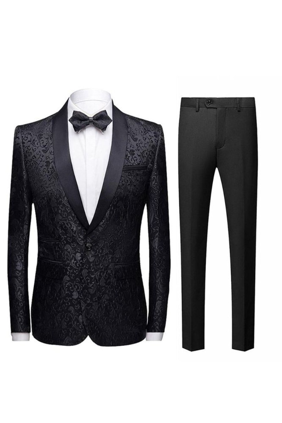 Homrain Jacquard Shawl Lapel Men'S 2 Pieces Suits | Homecoming Suits