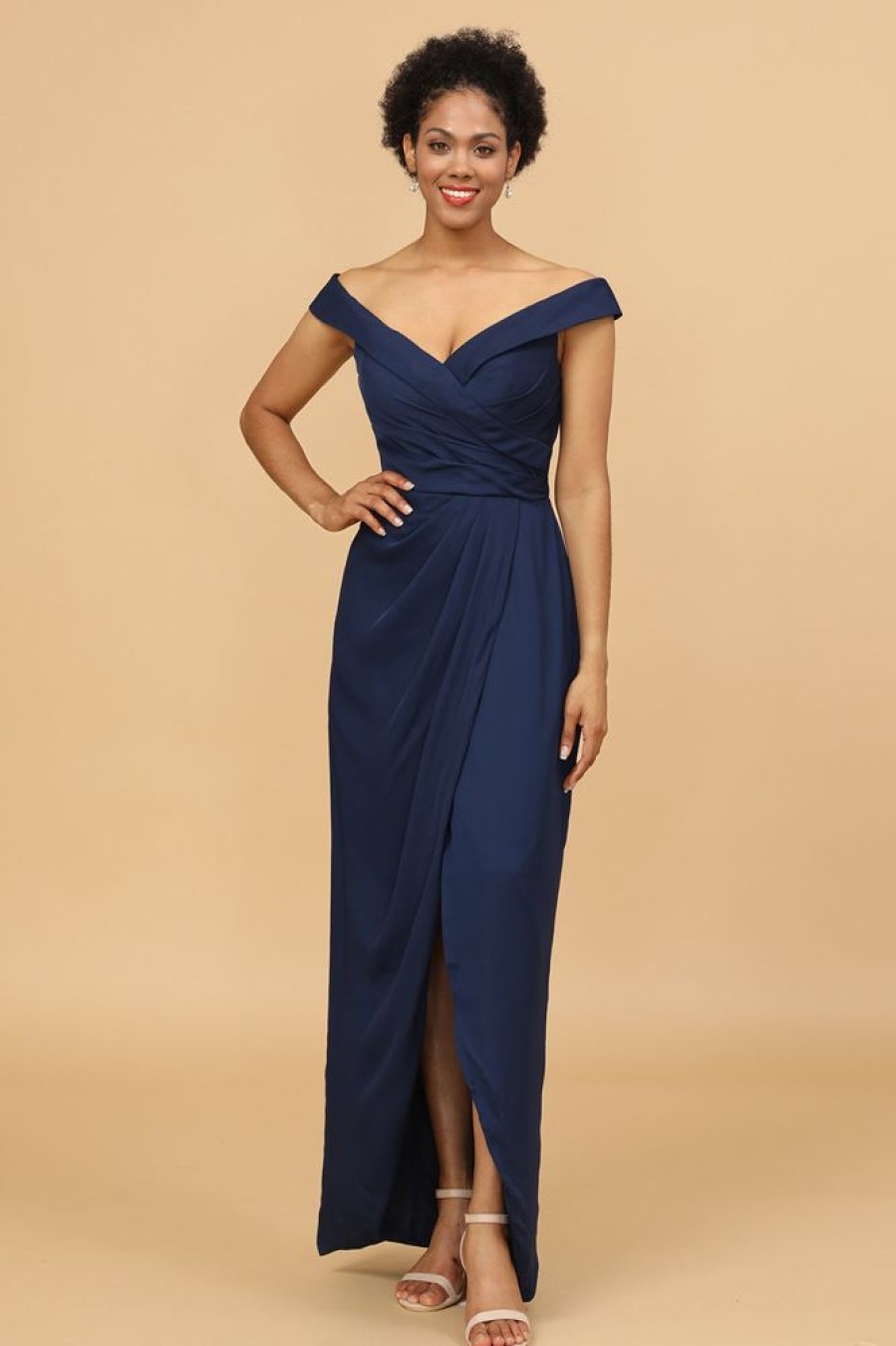 Homrain Off The Shoulder Sheath Bridesmaid Dress | Bridesmaid Dress Under 100