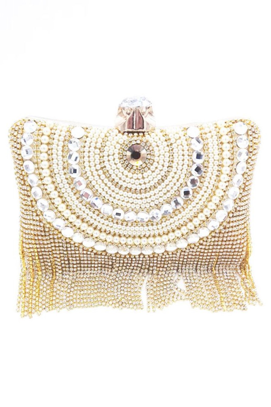 Homrain Beaded Pearls Party Clutch | Handbags