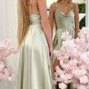 Homrain Spaghetti Straps Long Bridesmaid Dress | Boho Bridesmaid Dresses