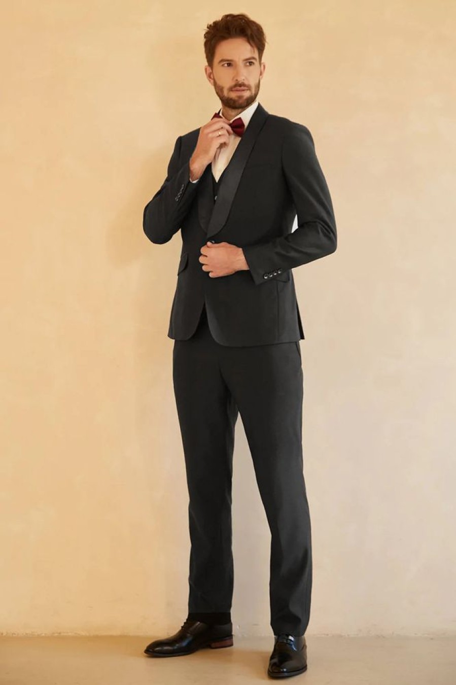 Homrain Shawl Lapel Single Breasted 3 Piece Men'S Suits | Groom Suits