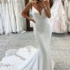 Homrain Spaghetti Straps Long Mermaid Boho Wedding Dress With Lace | Lace Wedding Dresses