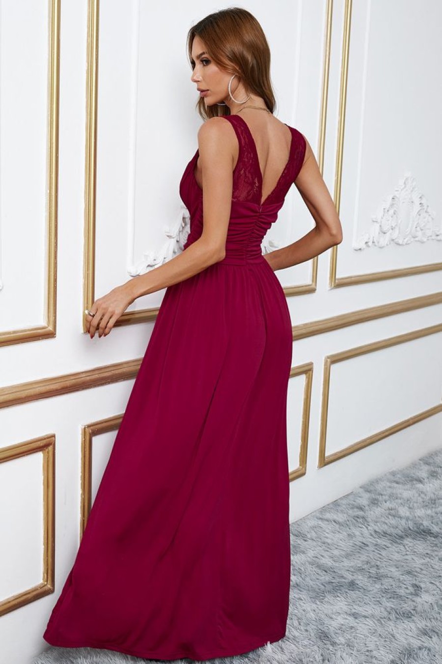 Homrain V-Neck Simple Prom Dress | Bridesmaid Dress Under 100